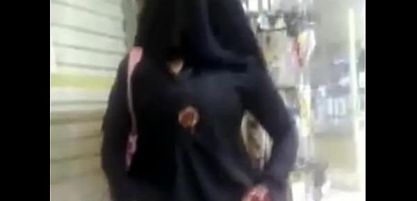  Muslim Hijab Woman show Hairy Pussy Public Flash Indian Desi Wife